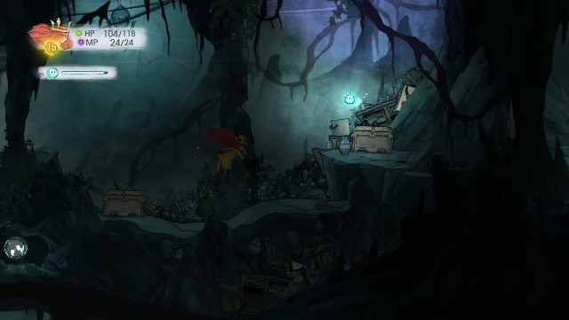 In the chest on the left you can find a Quicken Eixir, while in the one on the right a Rough Sapphire - Chapter 4 | Collectibles - Collectibles - Child of Light Game Guide