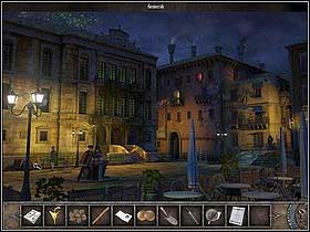 Go outside the building (pointer at the bottom of the screen) and go to the square (bottom of the screen once again) - Walkthrough - Venice - Scuola - Part 2 - Venice - Chronicles of Mystery: The Tree of Life - Game Guide and Walkthrough
