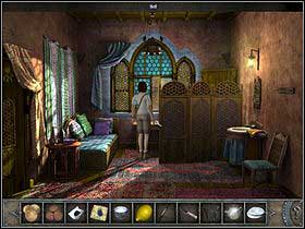 Go to the room and take a swab from the table by the bed (on the left, in the purple beautician; zoom) - Walkthrough - Cairo - Hotel - Cairo - Chronicles of Mystery: The Tree of Life - Game Guide and Walkthrough