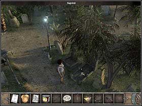 Behind the gate, approach the bench (zoom), open the chest that's lying on it and take the wire brush - Walkthrough - Gibraltar - The cemetery - Gibraltar - Chronicles of Mystery: The Tree of Life - Game Guide and Walkthrough