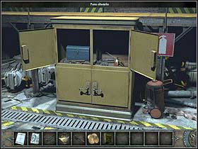 Inside, Take a look below the platform by the stairs (zoom) and take the oil container - Walkthrough - Gibraltar - The hangar - Gibraltar - Chronicles of Mystery: The Tree of Life - Game Guide and Walkthrough