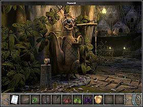 Head to the fork in the road and turn right to the uncovered stone by which you will find the man - Walkthrough - Bimini Island - The platform - Part 1 - Bimini island - Chronicles of Mystery: The Tree of Life - Game Guide and Walkthrough