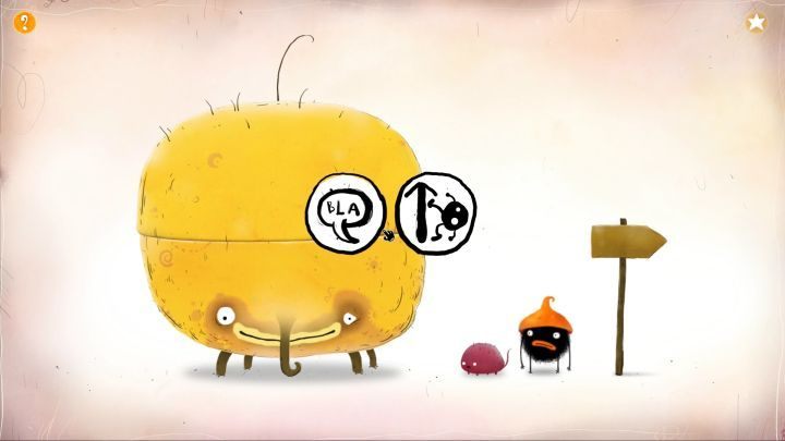 Click on the second interaction icon to get on top of the yellow creatures head. - Chuchel - Part 1 | Walkthrough - Walkthrough - Chuchel Game Guide