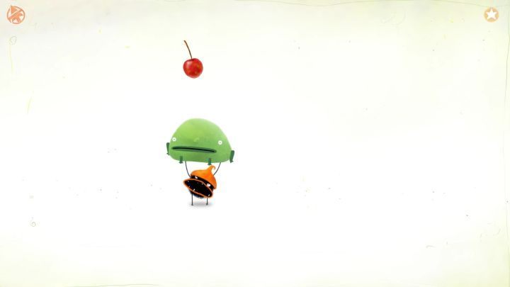 At the end of the level Chuchel will have to eat the green monster. - Chuchel - Part 1 | Walkthrough - Walkthrough - Chuchel Game Guide