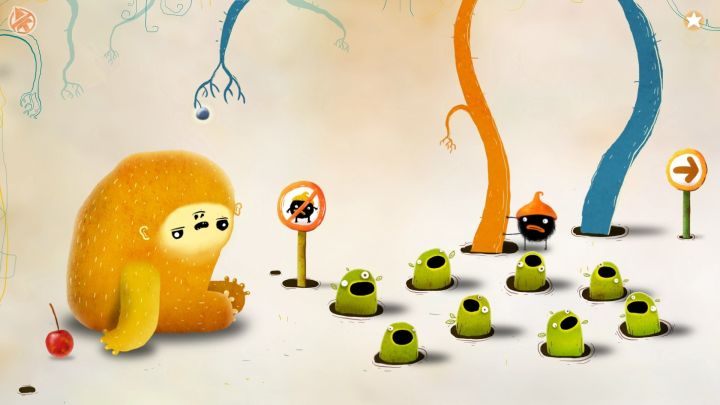 Shake the orange root to proceed further. - Chuchel - Part 3 | Walkthrough - Walkthrough - Chuchel Game Guide