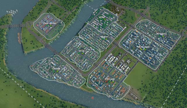 When the city reach few hundred of citizens, you should allocate some regions which will function under common name, like residential districts and territories focused on specific industry direction - Cities Skylines: Districts - Growth of the city - Cities: Skylines Game Guide