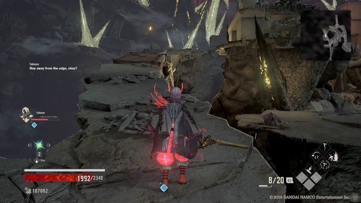 Far on the left there is a path that leads up - Provisional Government Outskirts | Code Vein Walkthrough - Area K-11 - Code Vein Guide