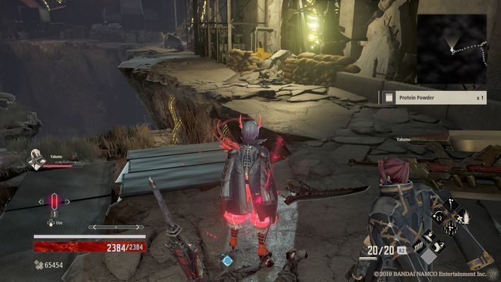 Move down but watch out for enemies who will attack you as soon as you jump down - Provisional Government Outskirts | Code Vein Walkthrough - Area K-11 - Code Vein Guide