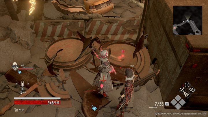 When you turn left, destroy the two glass objects standing right next to the truck - Parking Garage | Code Vein Walkthrough - Area E-13 - Code Vein Guide
