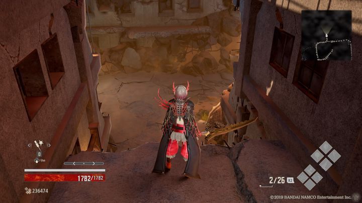A bit further, jump down, and behind you there will be a Charge Booster (x2) - Crown of Sand | Code Vein Walkthrough - Area O-11 - Code Vein Guide