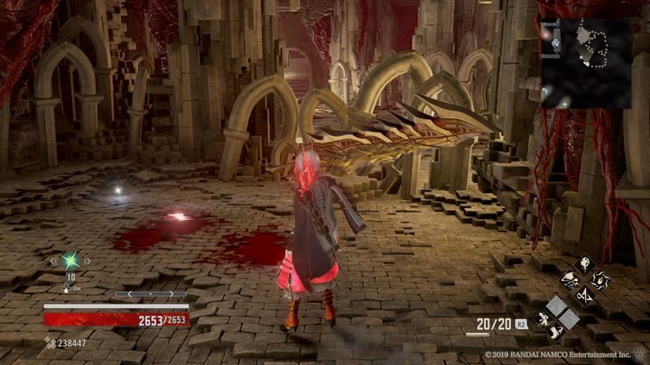 After winning the battle with the boss, go further - Queen Titanium is on the left - Connecting Bridge | Code Vein Walkthrough - Area J-11 and endings - Code Vein Guide