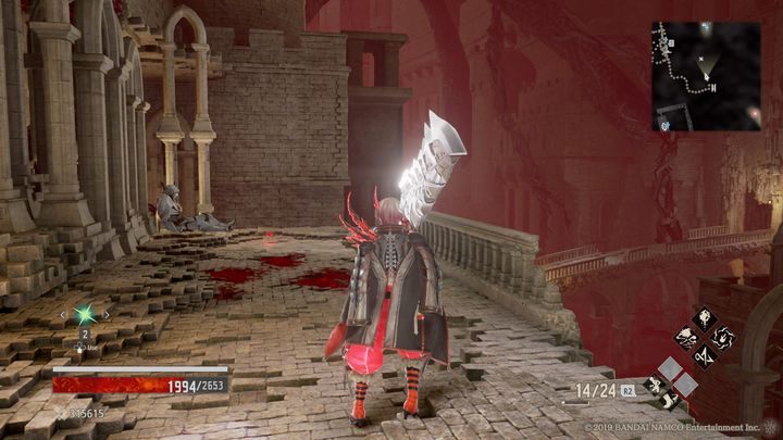 If you go there, on the left side next to a dead soldier, you will see Eos Vestige Part F - Connecting Bridge | Code Vein Walkthrough - Area J-11 and endings - Code Vein Guide