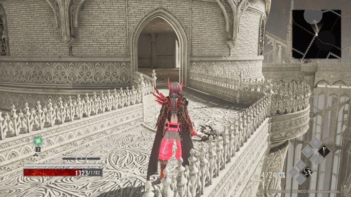 In front of you there is another entrance to the building where you will fight against one opponent - Cathedral of the Sacred Blood | Code Vein Walkthrough - Area F-15 - Code Vein Guide