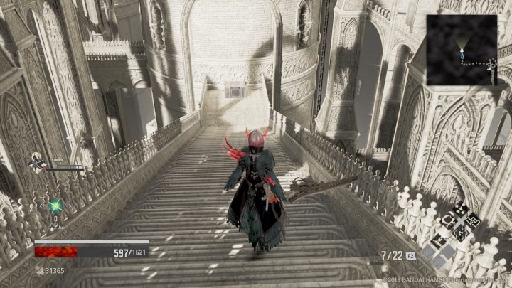 On the right side you will find a box chest - Cathedral of the Sacred Blood | Code Vein Walkthrough - Area F-15 - Code Vein Guide