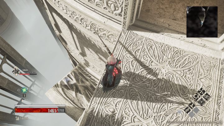 In front of the entrance to the room with the lever, on the left side there is a descent to the lower floor - Artifice Tower | Code Vein Walkthrough - Area F-15 - Code Vein Guide