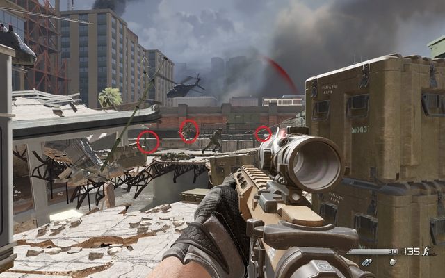 Soon after that your team gets out and you have to begin an assault: when you fire, all people around will start - 06 - Legends Never Die - Campaign - Walkthrough - Call of Duty: Ghosts - Game Guide and Walkthrough