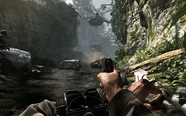 Wait for the helicopter to fly away. - 09 - The Hunted - Campaign - Walkthrough - Call of Duty: Ghosts - Game Guide and Walkthrough