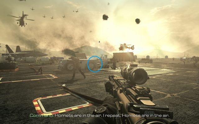 Run out with your brother and find a hideout because enemies are attacking from all directions - 15 - All or Nothing - Campaign - Walkthrough - Call of Duty: Ghosts - Game Guide and Walkthrough