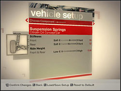Some settings you're applying depend on track, some depend on your own preferences (I mean driving style), rest of them is connected with a specific car - Under- and Oversteering - Rally car configuration - Colin McRae: DIRT - Game Guide and Walkthrough