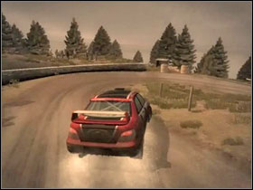 Ockfen stage: Avoid sliding on these german hairpins. You can cut some of them through the grass but not too deeply. - Germany - Tracks - Colin McRae: DIRT - Game Guide and Walkthrough