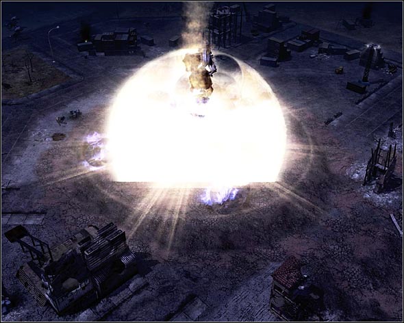 Nuke sent on one of the Scrin construction yards. - Hearts and Minds - Act 2 - Command & Conquer 3: Kanes Wrath - Game Guide and Walkthrough