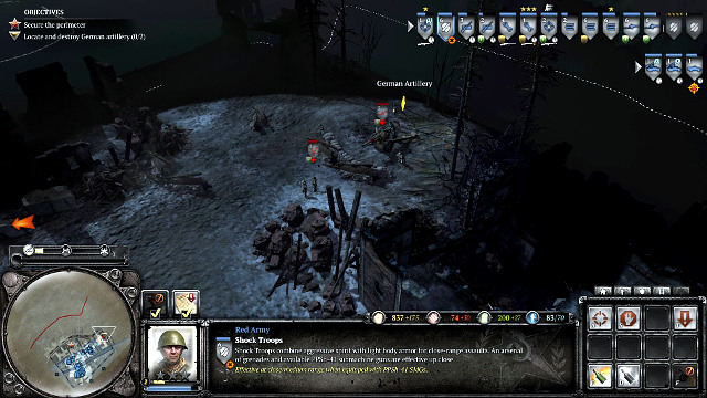 Destroying the artillery will not only grant you the completion of a bonus objective but also set a slower pace to the rest of the mission. - Mission 05 - Stalingrad - The Campaign Mode - Company of Heroes 2 - Game Guide and Walkthrough
