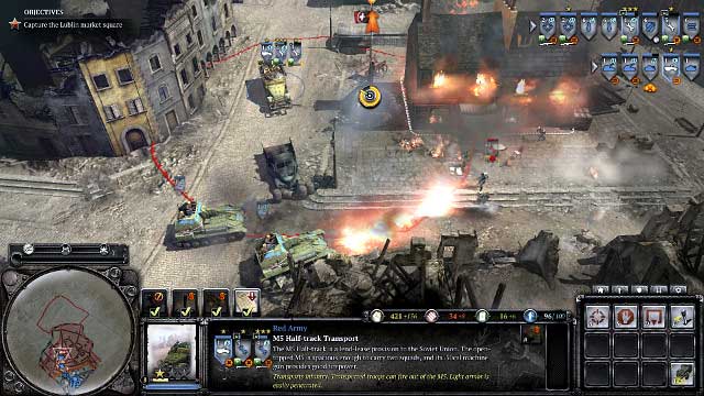 While seizing the main square, do not use soldiers to perform the bonus objective - Mission 10 - Lublin - The Campaign Mode - Company of Heroes 2 - Game Guide and Walkthrough