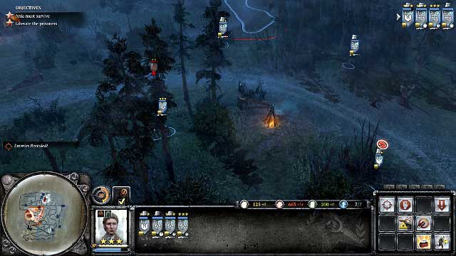 Camp fire will come in handy again - Mission 11 - Behind Enemy Lines - The Campaign Mode - Company of Heroes 2 - Game Guide and Walkthrough