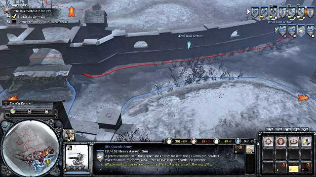 Knock a hole into the city walls - Mission 12 - Poznan Citadel - The Campaign Mode - Company of Heroes 2 - Game Guide and Walkthrough
