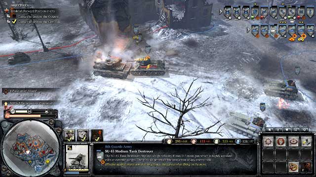 Ramming with T-34 can immobilize the enemy Tigers - Mission 12 - Poznan Citadel - The Campaign Mode - Company of Heroes 2 - Game Guide and Walkthrough