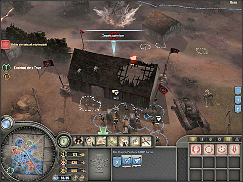 Once you take over every garrison on the north shore (I assume that you are in possession of the ones in the south) it's time to quickly evacuate from Trun, retreating your men to the end of the road in the southern part of the map - Campaign