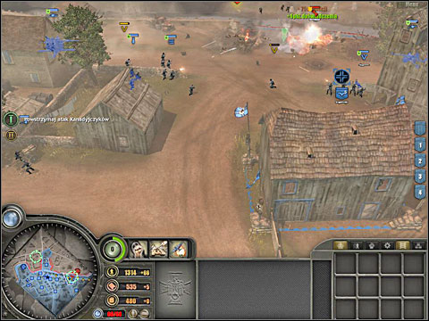 The Canadian offensive (as far as I remember, it will be divided into a couple of waves) should be quickly stopped by your units - Campaign 