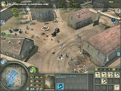 You should organize defence on this side of the river - first of all on the crossroad where the Allies will soon appear - Campaign