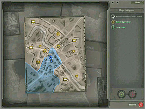A blue icon will appear above the building and you will be given command over nearby units - the vehicles, sappers etc mentioned before - Campaign