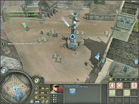 The garrisons are marked with yellow circles on the map - Campaign