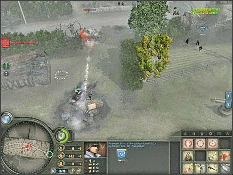 You will bump into some more enemy vehicle while crossing the road - a light tank and a jeep - Campaign