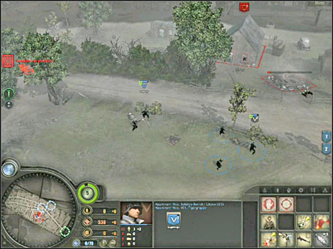 On the crossroad you will find the second anti-tank gun post, protected by a big group of British soldiers - Campaign