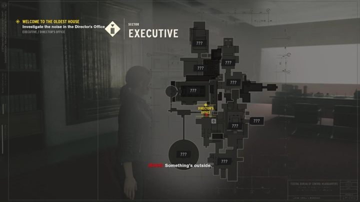 Use the elevator to see the opening credits and the atmospheric introduction of the game - Control: Welcome to the Oldest House - walkthrough - Main Quests - Control Guide