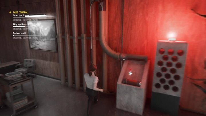 When you complete at least one task, you can pick up a letter to the Director - Control: Take Control - walkthrough - Main Quests - Control Guide