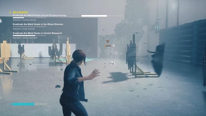 The second target is nearby, in the room with wooden racks - Control: Removing mold - walkthrough - Side Quests - Control Guide