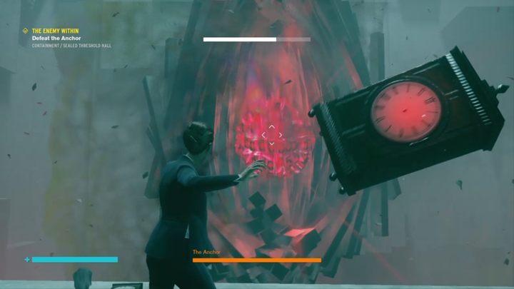 A successful throw takes a lot of health from the enemy, so in fact, you only need 4-5 shots - Control: The Enemy Within - walkthrough - Side Quests - Control Guide