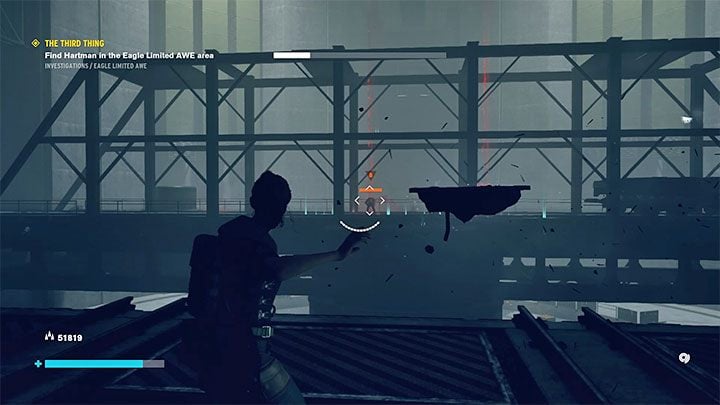 Press the button to unlock the door to the room with the rotary platform - Control AWE: The Third Thing - Eagle Limited walkthrough - Walkthrough - Control Guide