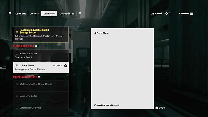 After you start the game (after buying or gaining access to the AWE DLC) a new side quest will be available in Jesses journal called A Dark Place - Control AWE: How to unlock the AWE DLC guide - Basics - Control Guide