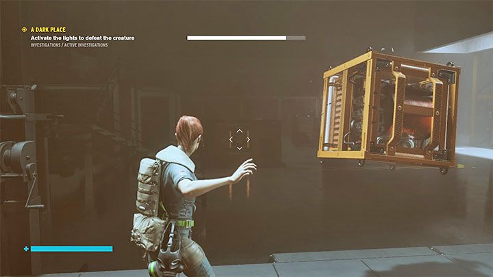 Turn to the right and throw the core into the slot shown in the picture - Control AWE: A Dark Place walkthrough - Walkthrough - Control Guide