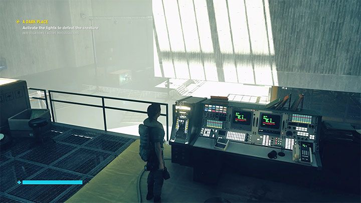 Use Levitate to reach the platform with the fourth generator that was just activated - Control AWE: A Dark Place walkthrough - Walkthrough - Control Guide