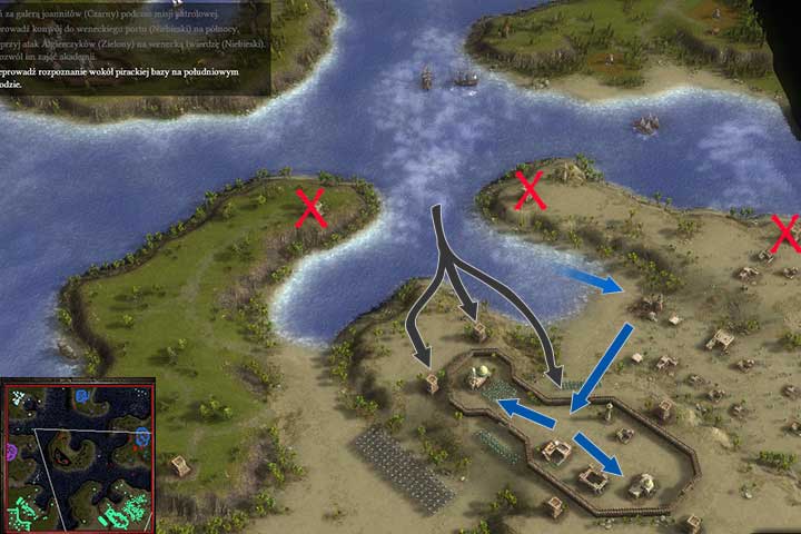 Now you will be ordered to scout the coast with the stronghold and the Berbers port - On Hospitaller Service | Dawn of the French Fleet Campaign - Dawn of the French Fleet Campaign - Cossacks 3 Game Guide