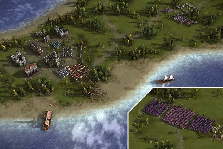 Transport the general with soldiers and a few peasants to the Wales (blue) - The Struggle on La Manche | Dawn of the French Fleet Campaign - Dawn of the French Fleet Campaign - Cossacks 3 Game Guide