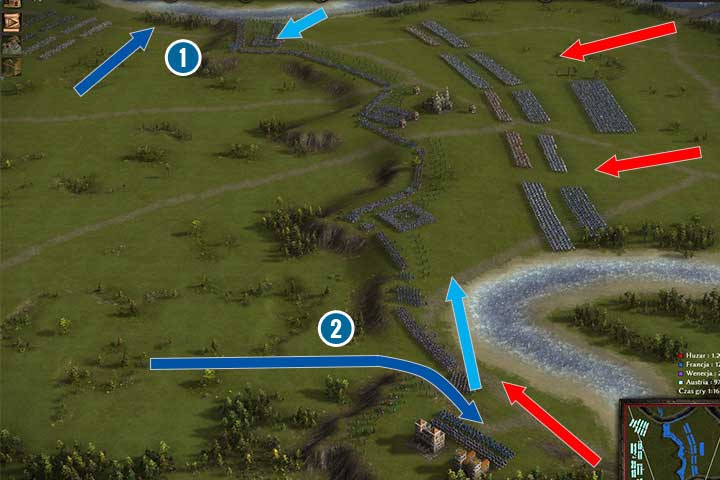 You can either attack at the top, through the river, or jointly storm the lower outpost. - Saving Turin | Generalissmus Campaign - Generalissmus Campaign - Cossacks 3 Game Guide