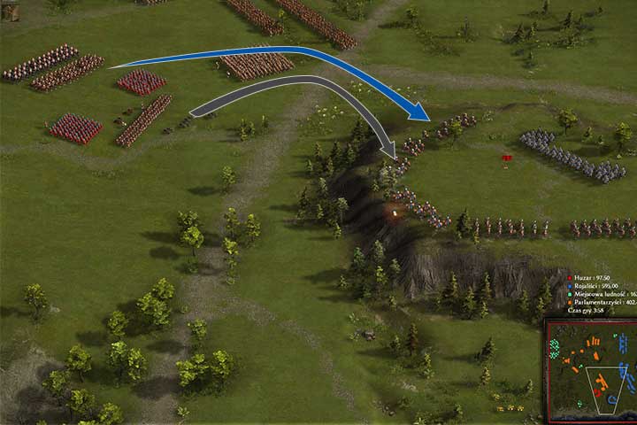 First rake the hill and then attack, en masse, from one side. - Battle of Newburry | Roundheads versus Cavaliers Campaign - Roundheads versus Cavaliers Campaign - Cossacks 3 Game Guide