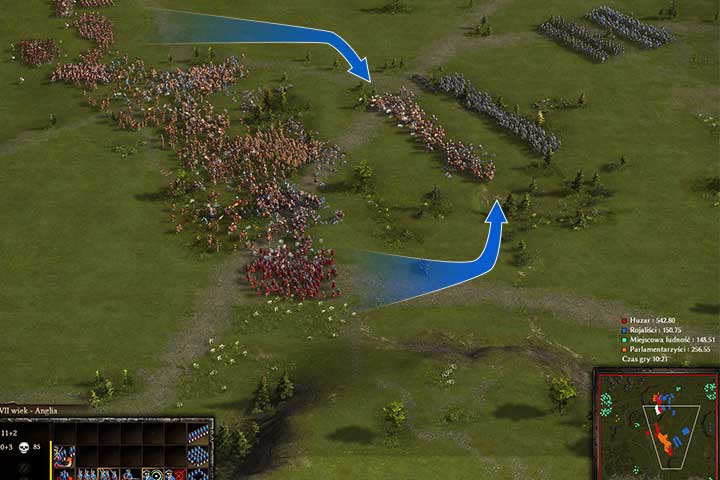 In the lower part of the front, the enemy will deploy the majority of his forces against your allied armies - Battle of Newburry | Roundheads versus Cavaliers Campaign - Roundheads versus Cavaliers Campaign - Cossacks 3 Game Guide